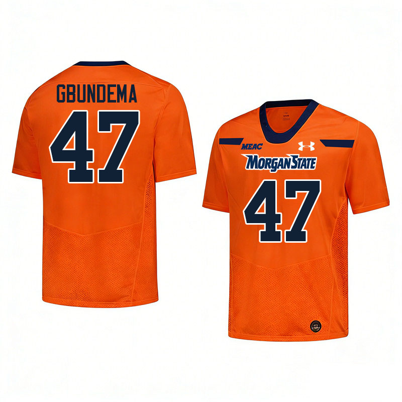 Morgan State Bears #47 Sahr Gbundema College Football Jerseys,Uniforms Stitched-Orange